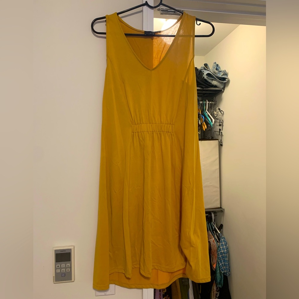 Lightweight mustard tank dress